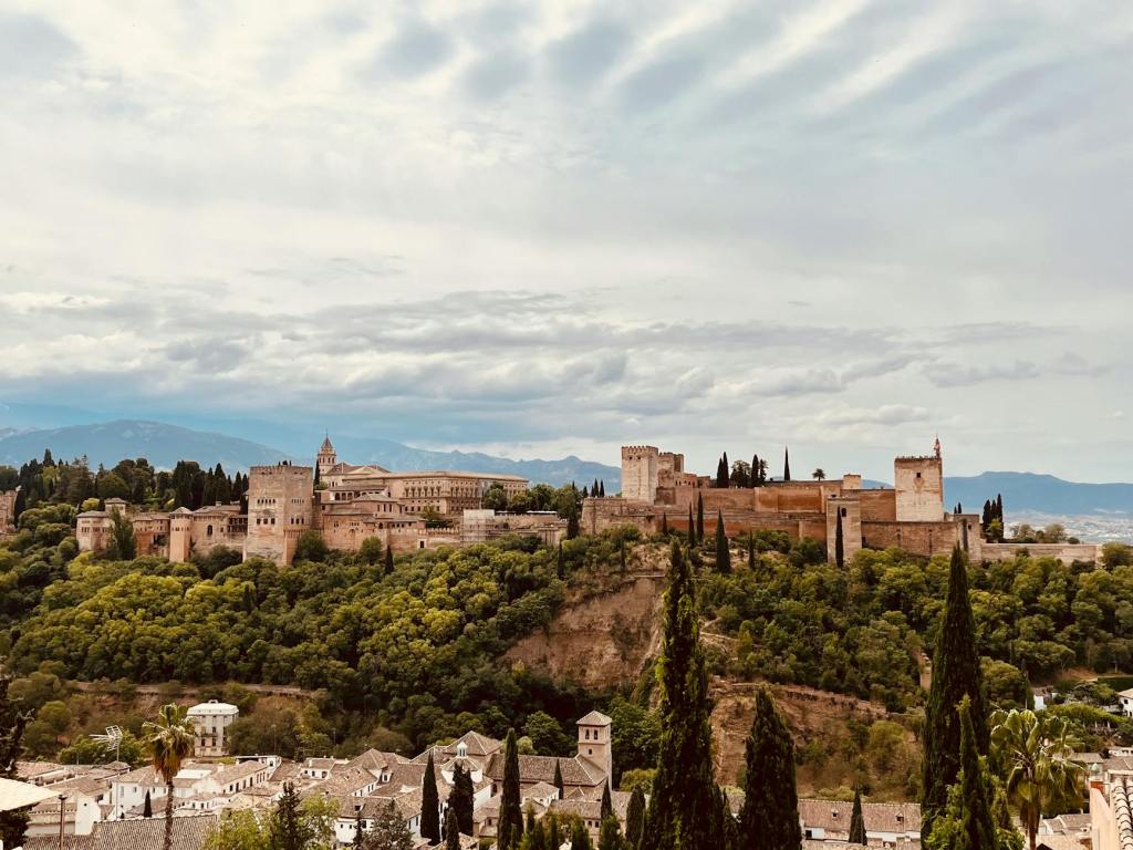 view of the alhambra in granada andalusia spain